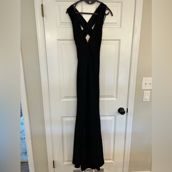 Lulus Heaven and Earth Full Length Gown Black Sz Small - Picture 4 of 7